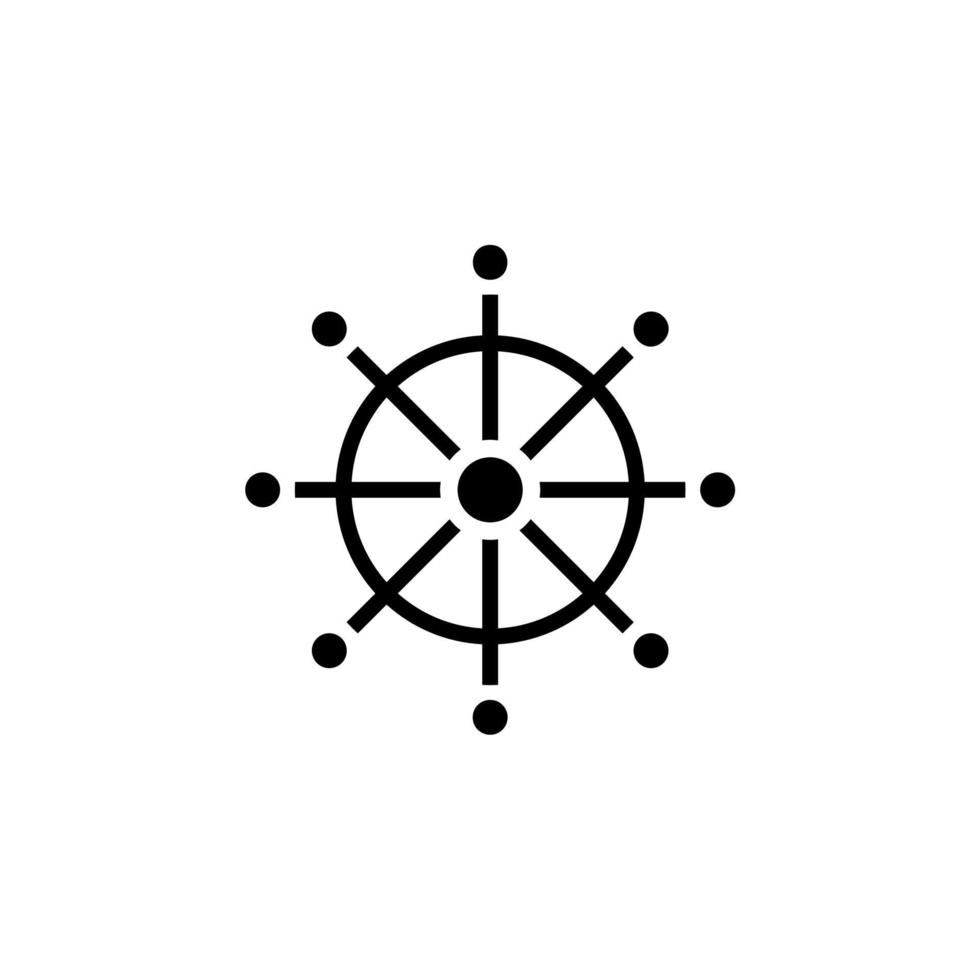 Rudder, Nautical, Ship, Boat Solid Icon, Vector, Illustration, Logo Template. Suitable For Many Purposes. vector