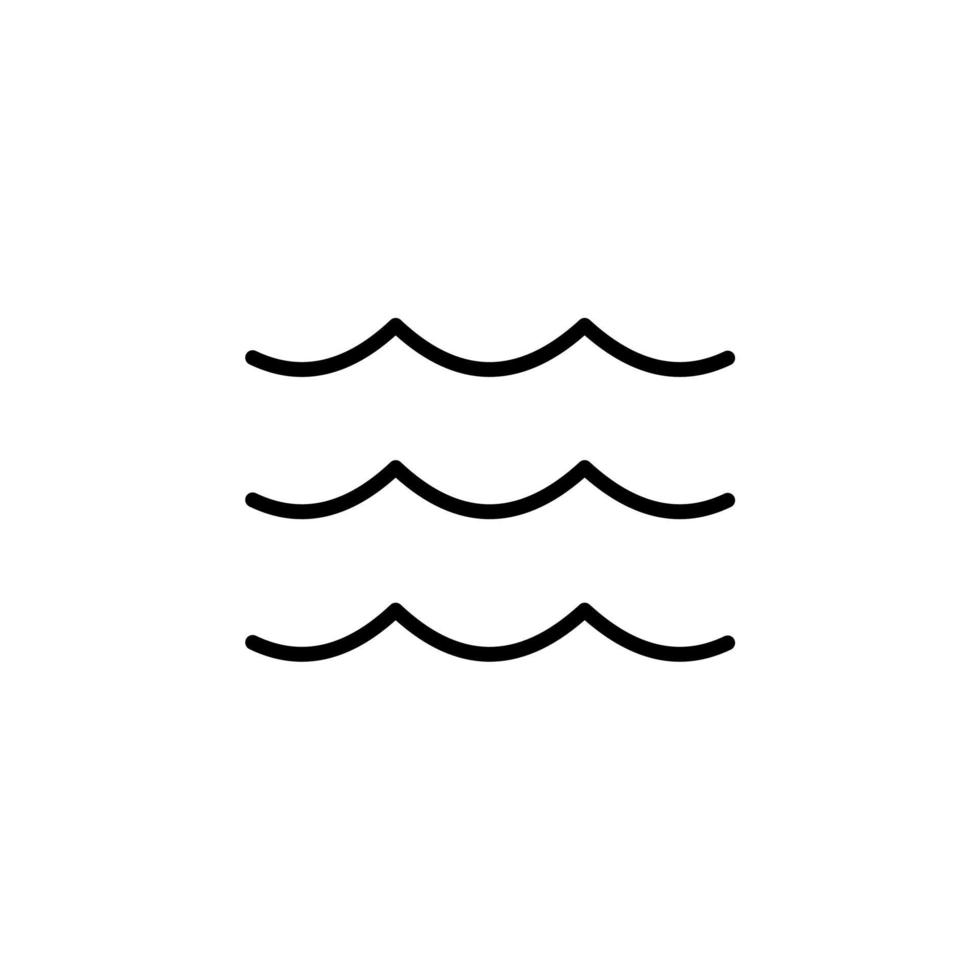 océano, agua, río, mar icono sólido, vector, ilustración, plantilla de logotipo. adecuado para muchos propósitos. vector