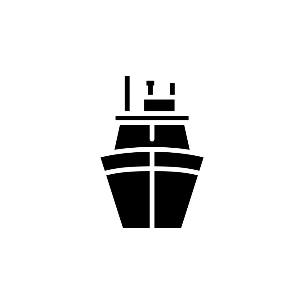 Ship, Boat, Sailboat Solid Icon, Vector, Illustration, Logo Template. Suitable For Many Purposes. vector