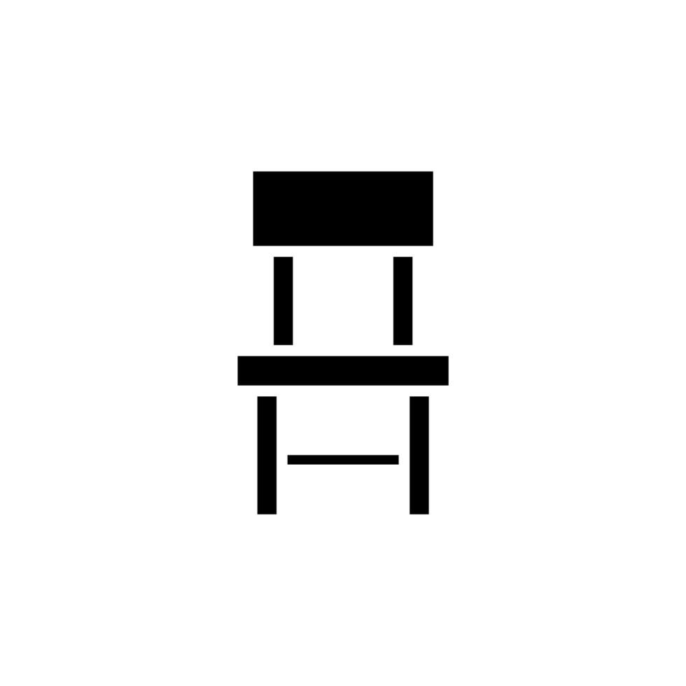 silla, asiento icono sólido, vector, ilustración, plantilla de logotipo. adecuado para muchos propósitos. vector