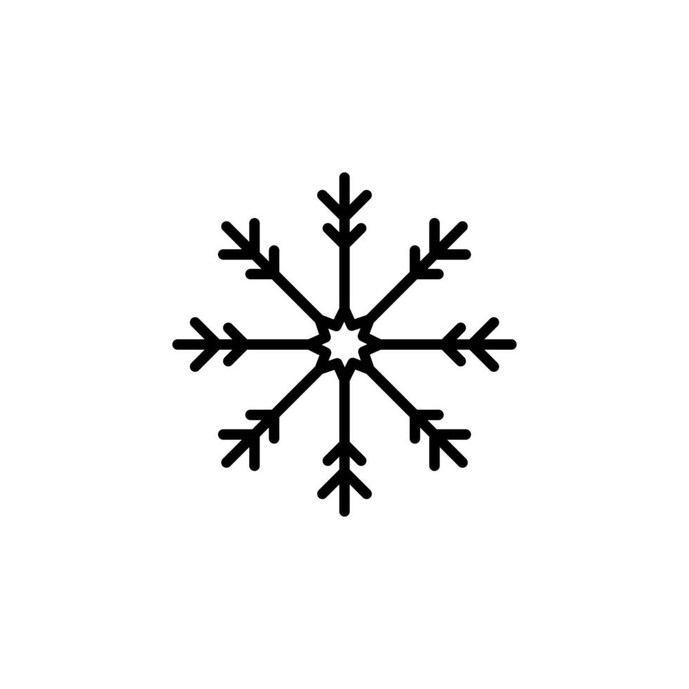 Winter, Snowfall, Snow, Snowflake Line Icon, Vector, Illustration, Logo Template. Suitable For Many Purposes. vector