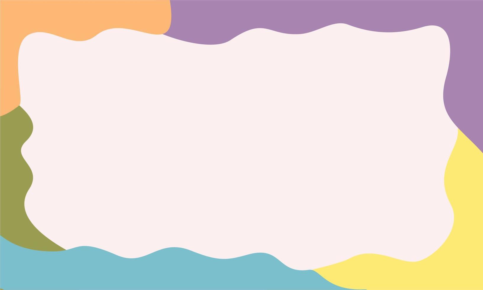 Colorful frame background abstract with pink, purple, yellow, orange and blue vector