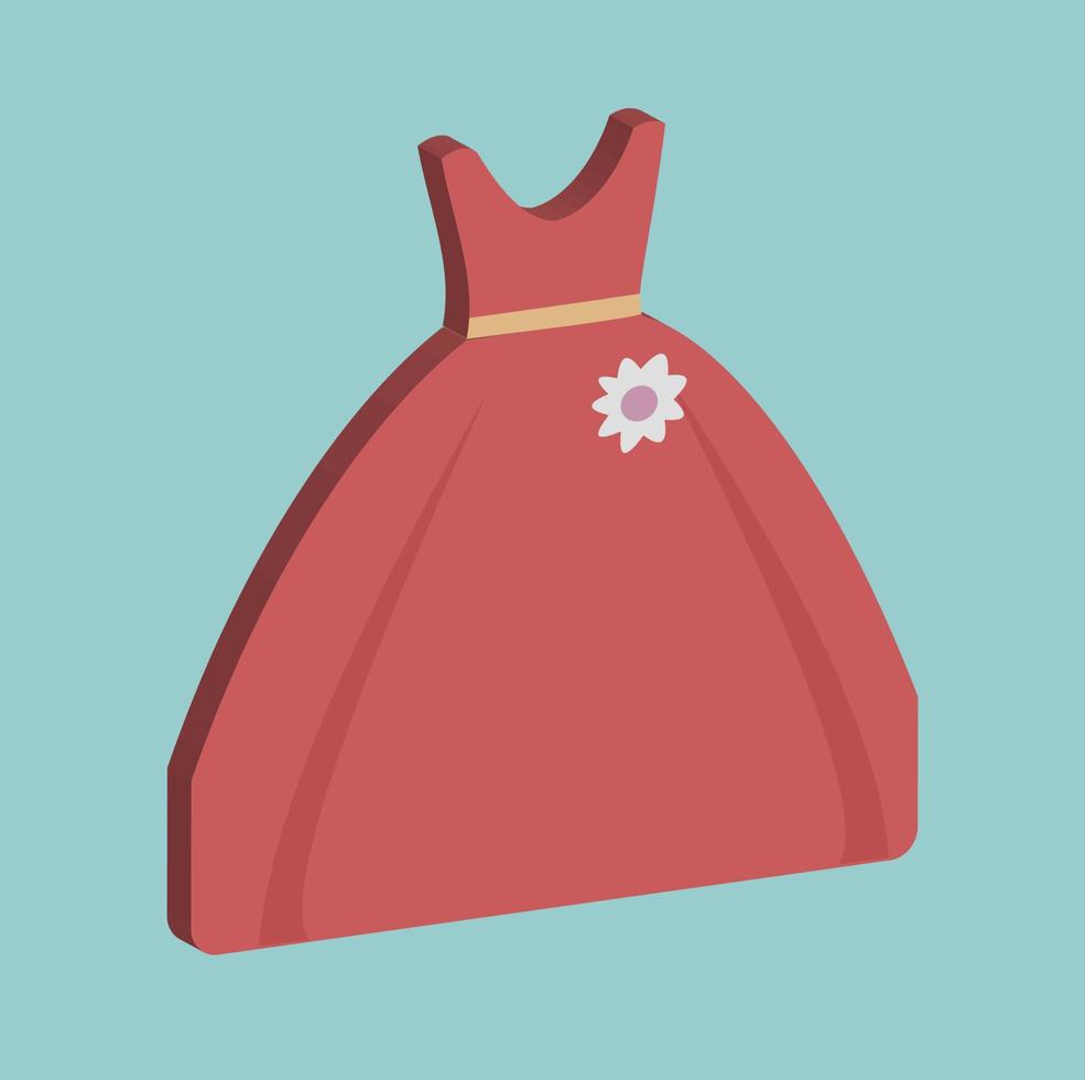 Vector icon pink dress, daily women fashion, best for your decoration images