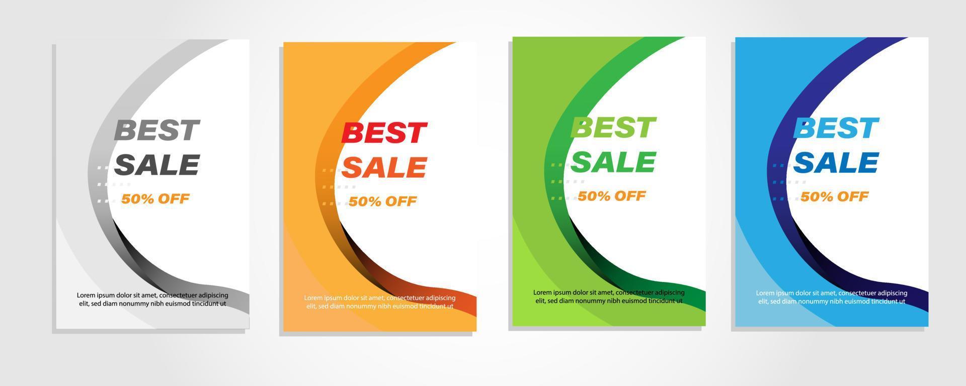 Best Sales Abstract Background 50 percent Discount With Elegant Theme Style 4 Simple and Colorful Design vector