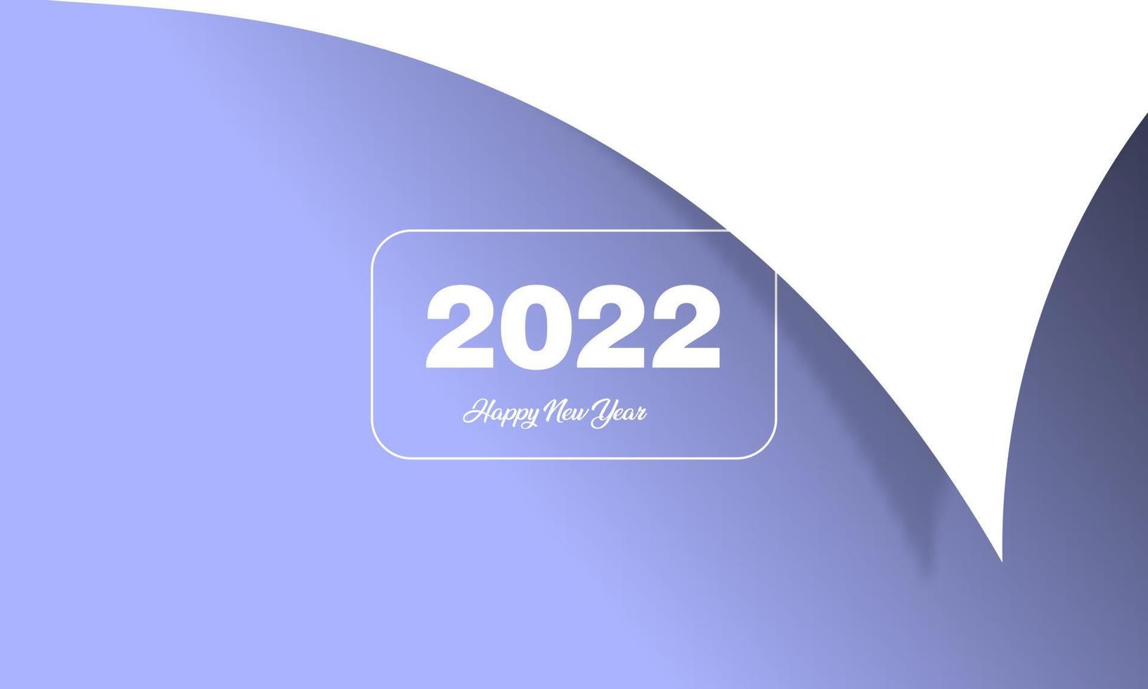 2022feliz año nuevo cartel o pancarta de promoción negra y colorida con papel de regalo abierto. cambiar o abrir el concepto de año nuevo 2022 con colores elegantes vector