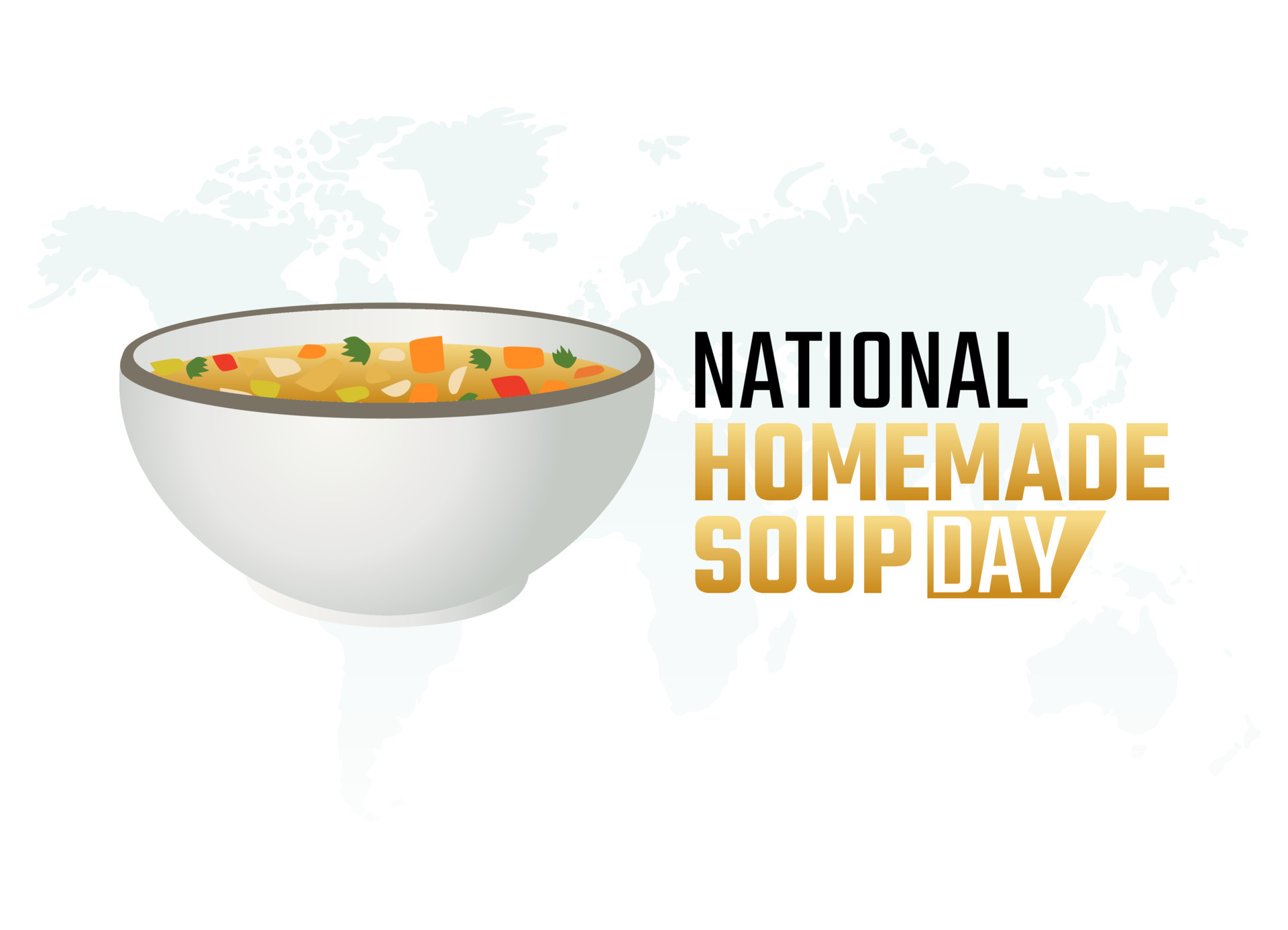 vector graphic of national homemade soup day good for national homemade soup day celebration