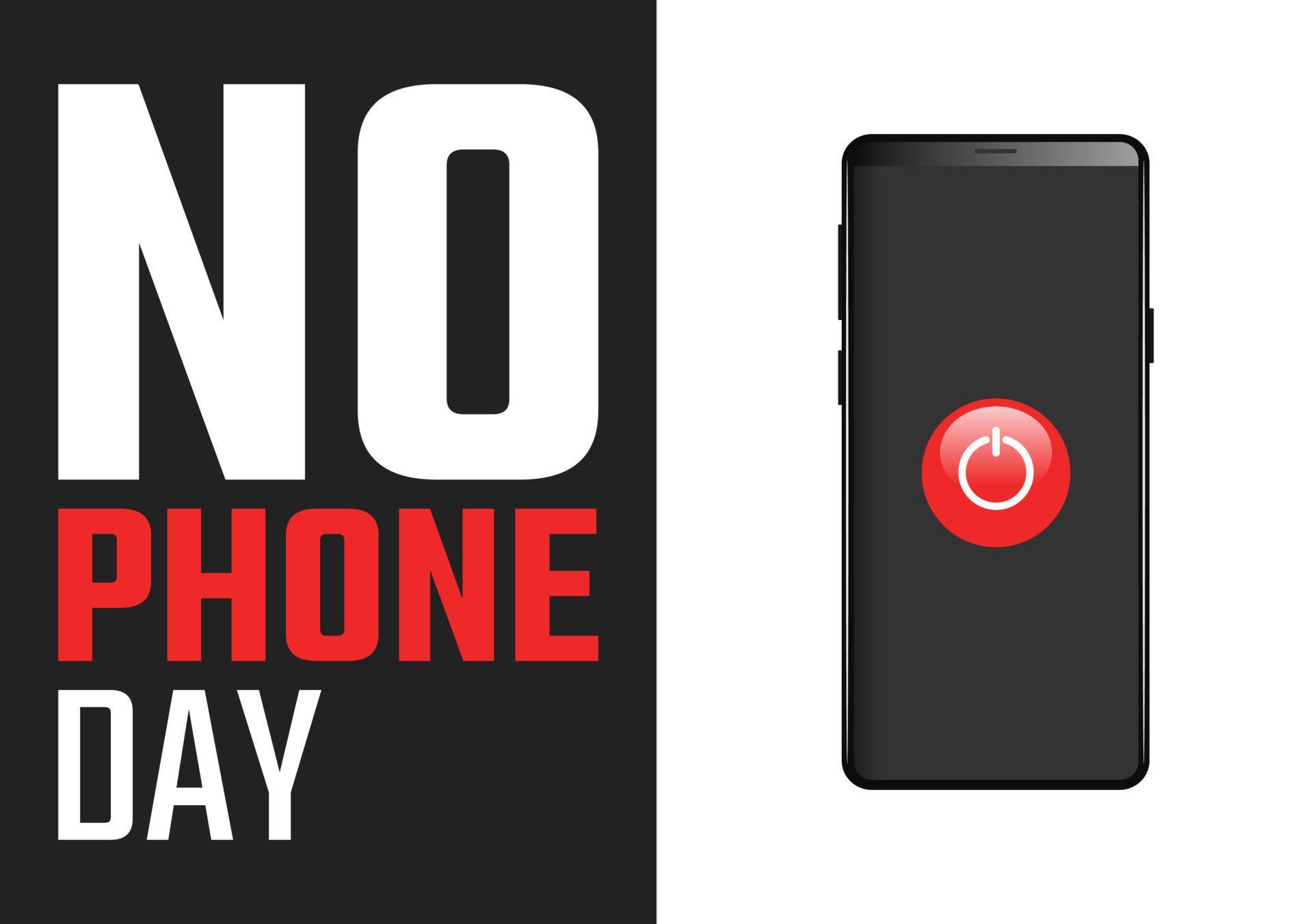 vector graphic of no phone day good for no phone day celebration. flat