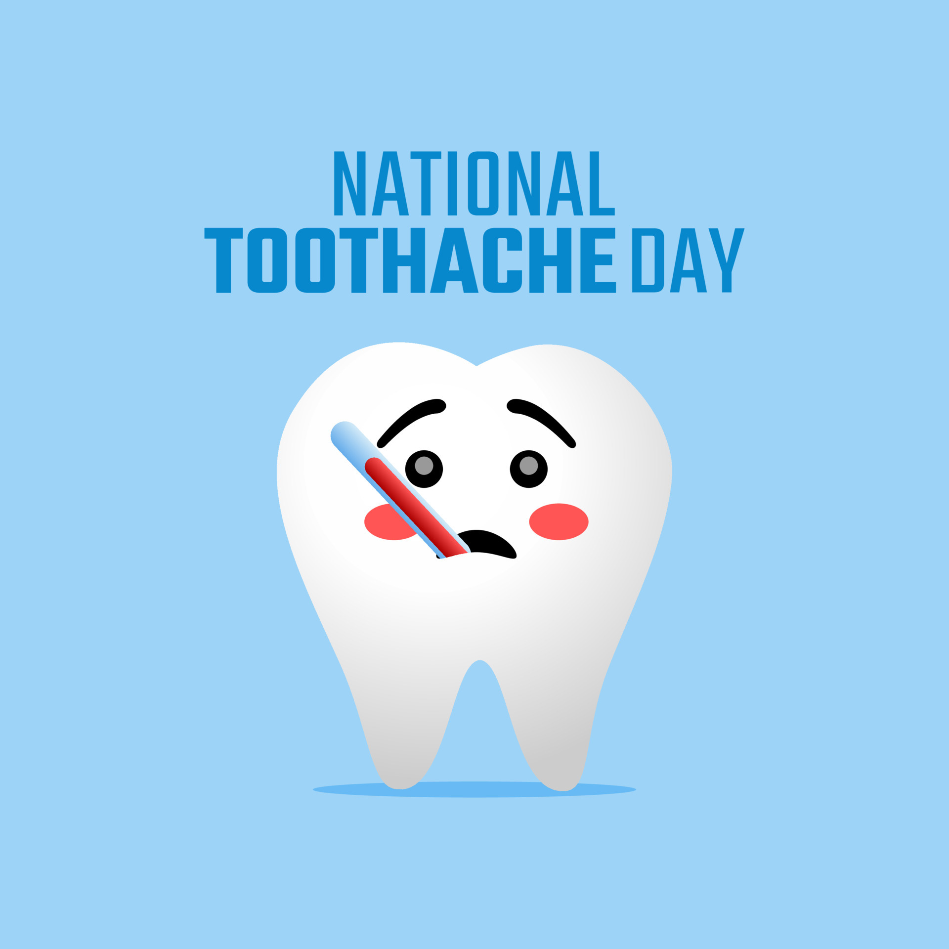 vector graphic of national toothache day good for national toothache