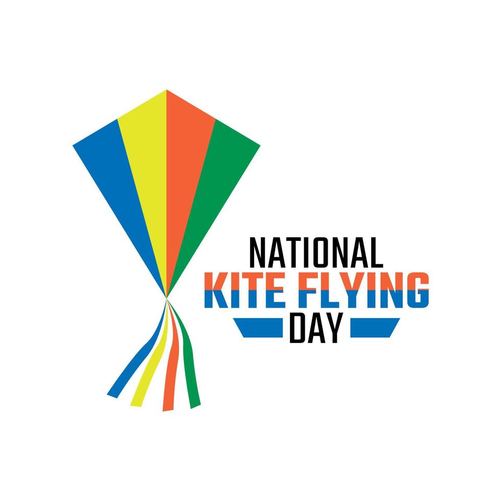 vector graphic of national kite flying day good for national kite