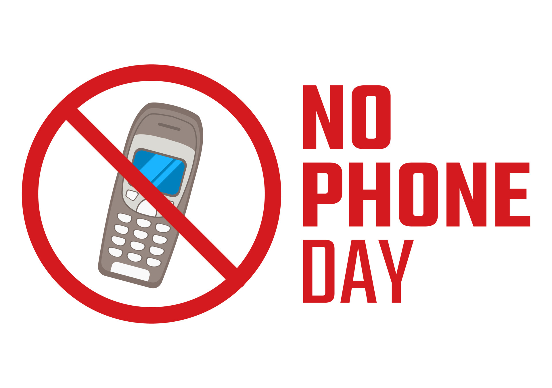 vector graphic of no phone day good for no phone day celebration. flat