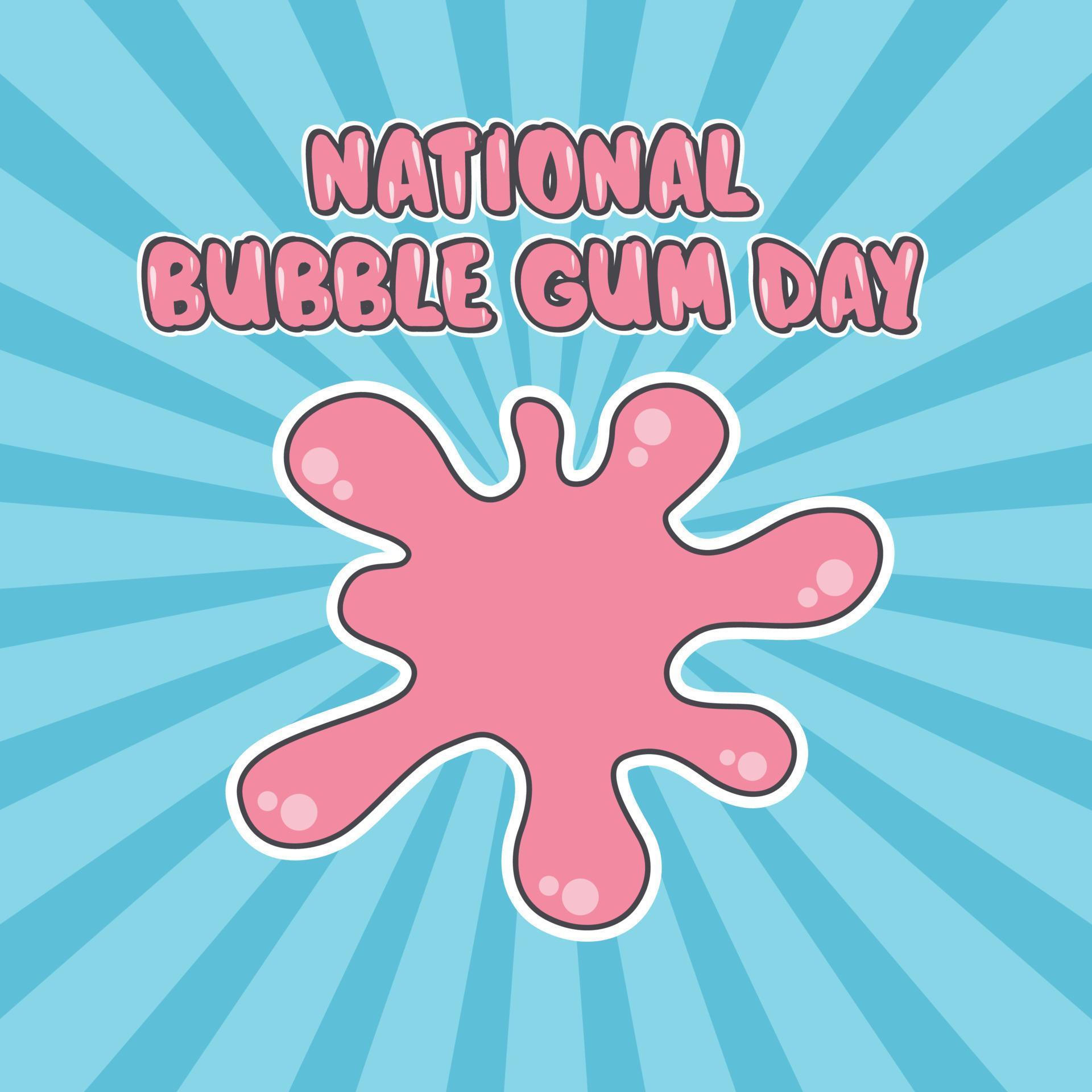 vector graphic of national bubble gum day good for national bubble gum