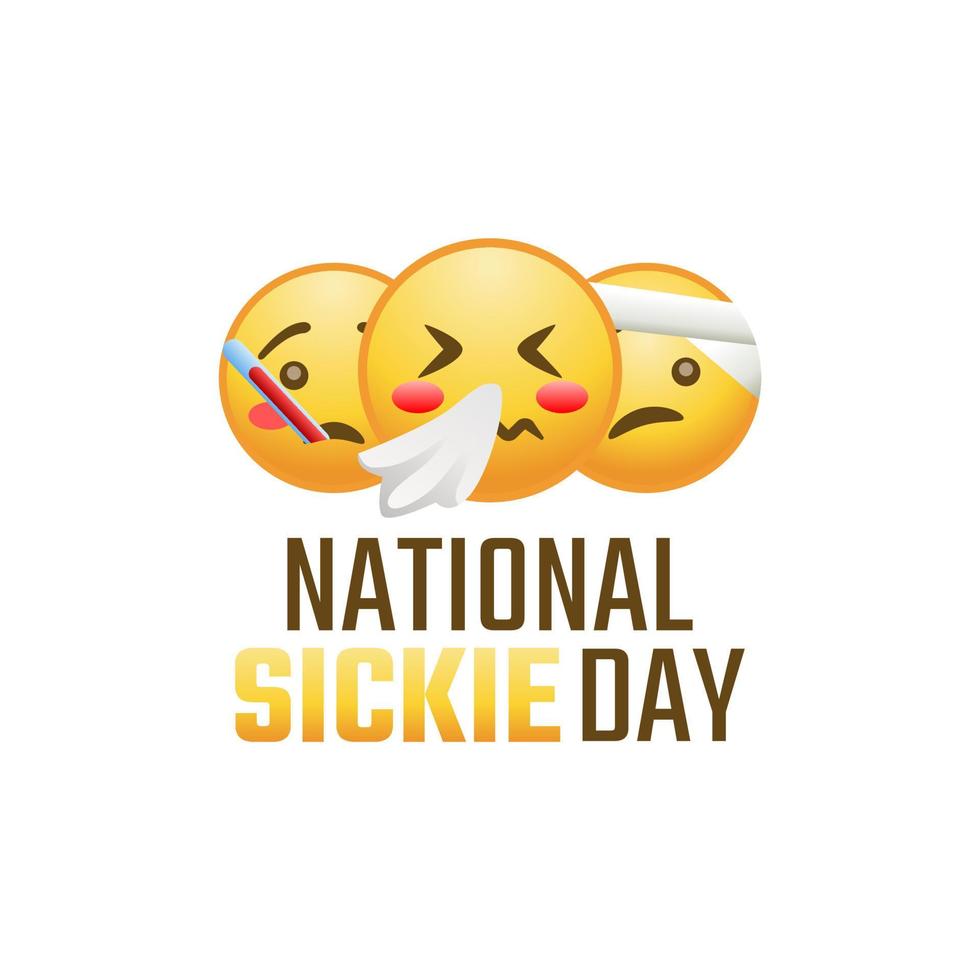vector graphic of national sickie day good for national sickie day