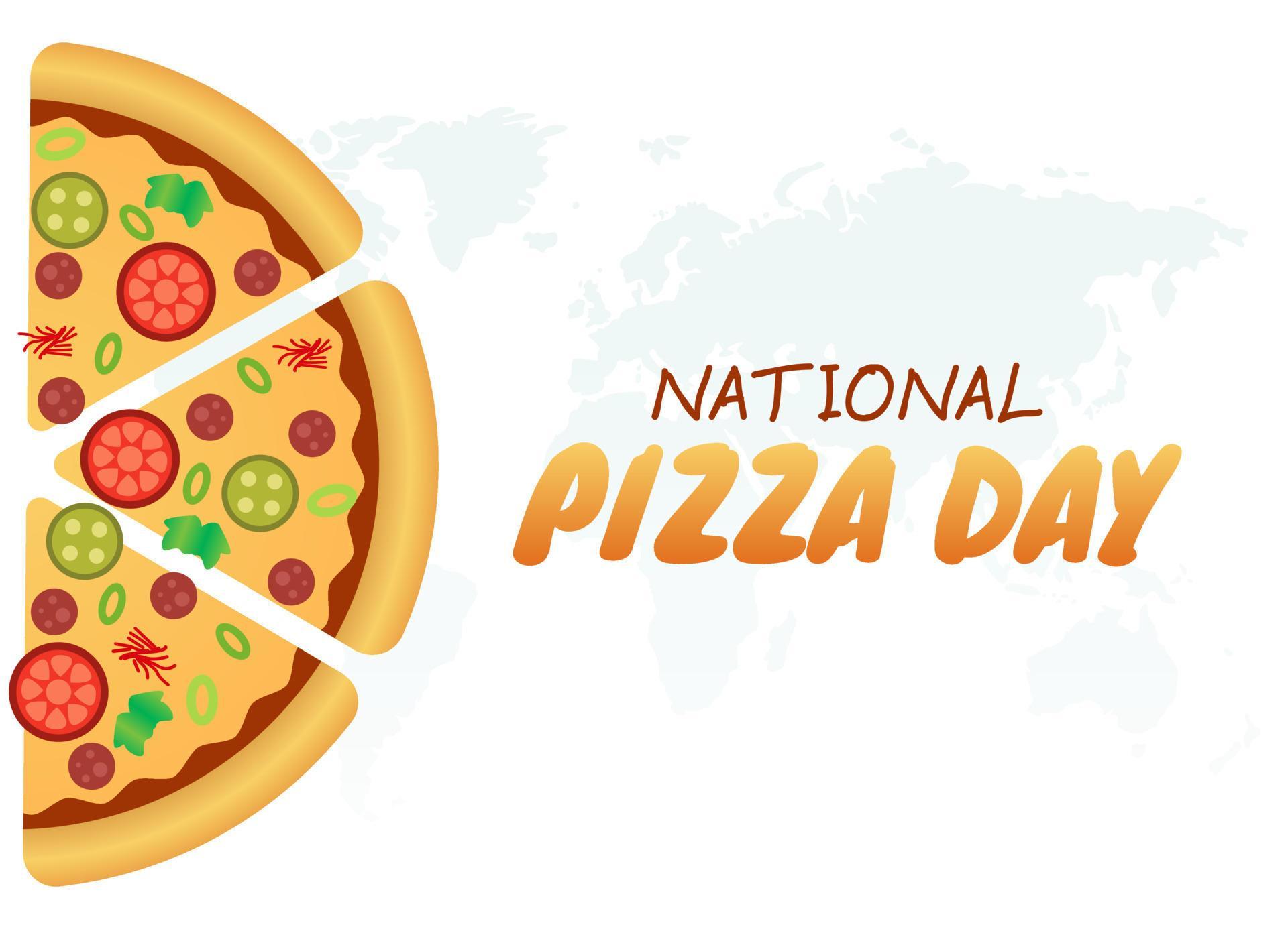 vector graphic of national pizza day good for national pizza day