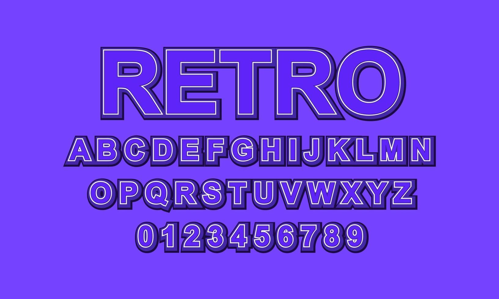 Editable text effect retro title style vector