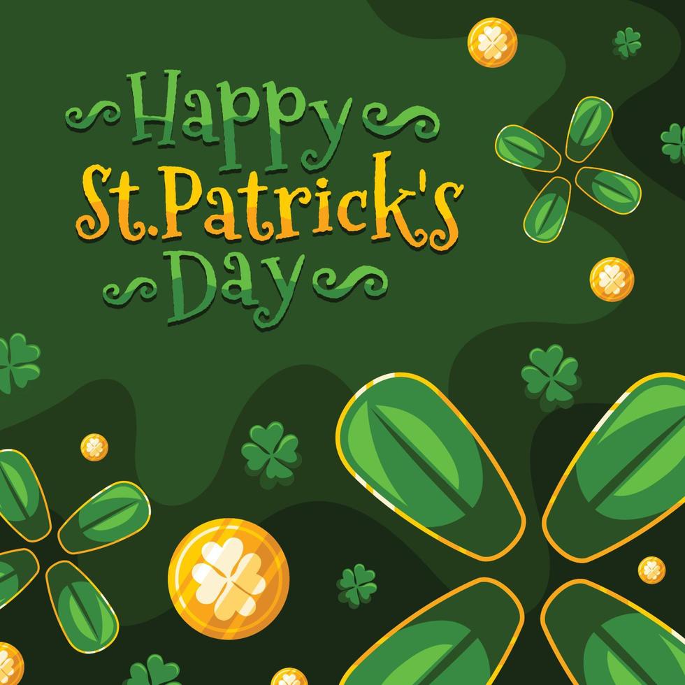 Green Shamrock Background vector