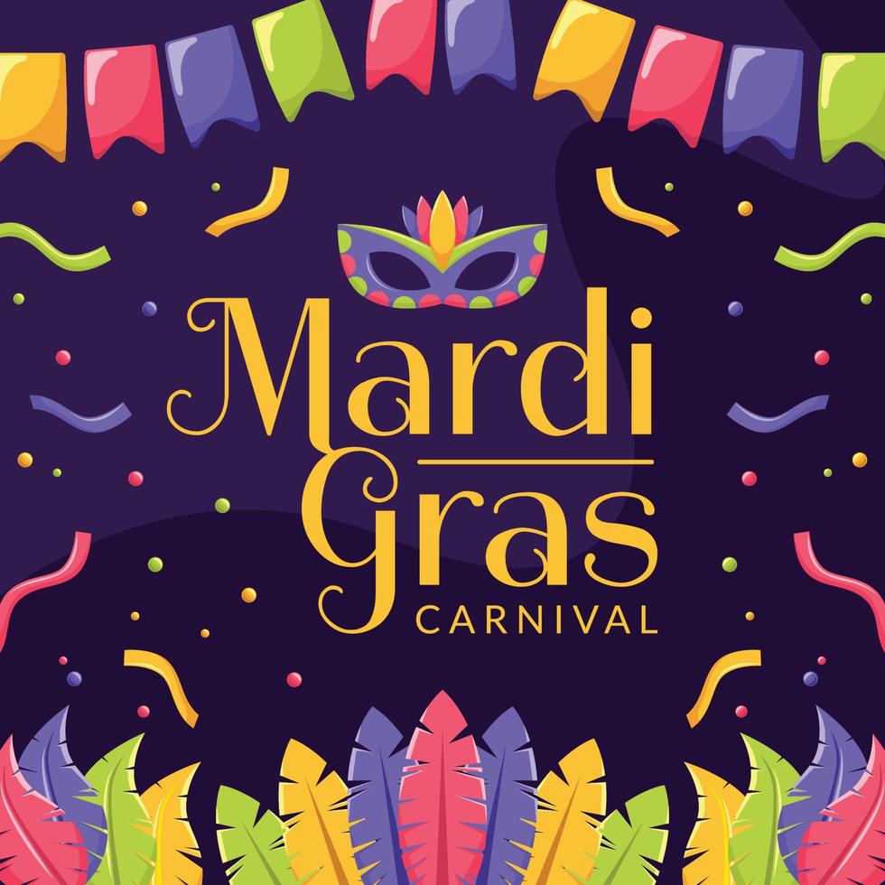 fondo de carnaval de mardi gras vector