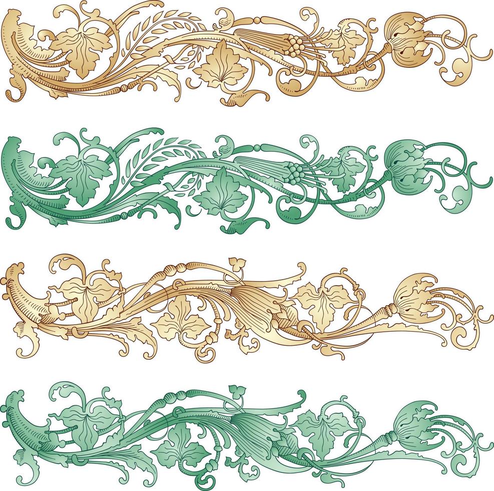 Chines Decorative Ornaments 02 vector
