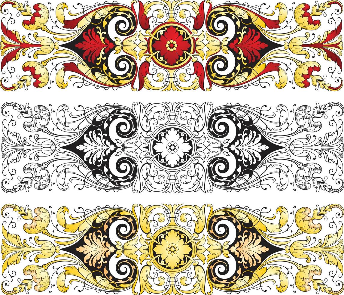 Chines Decorative Ornaments 01 vector
