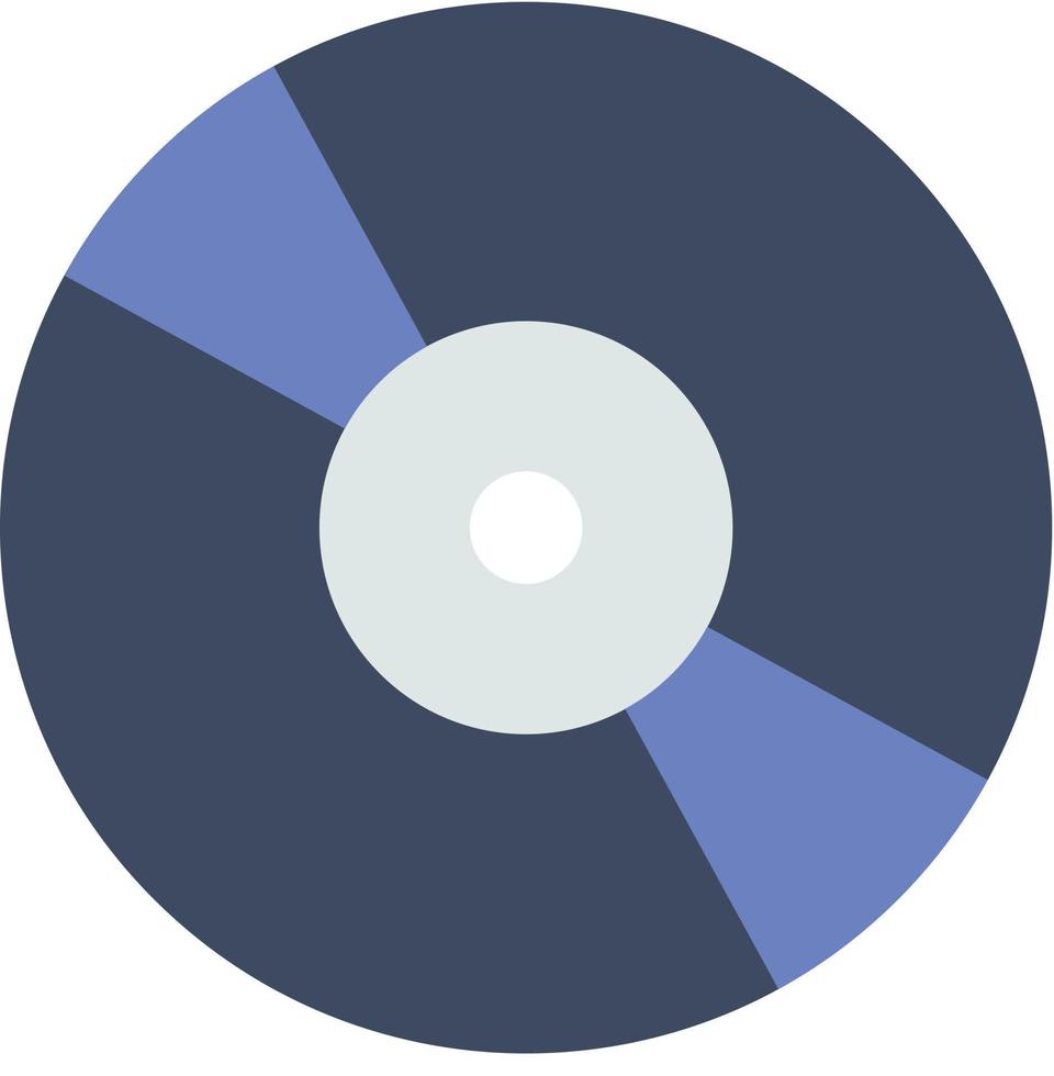 icono plano de disco compacto vector