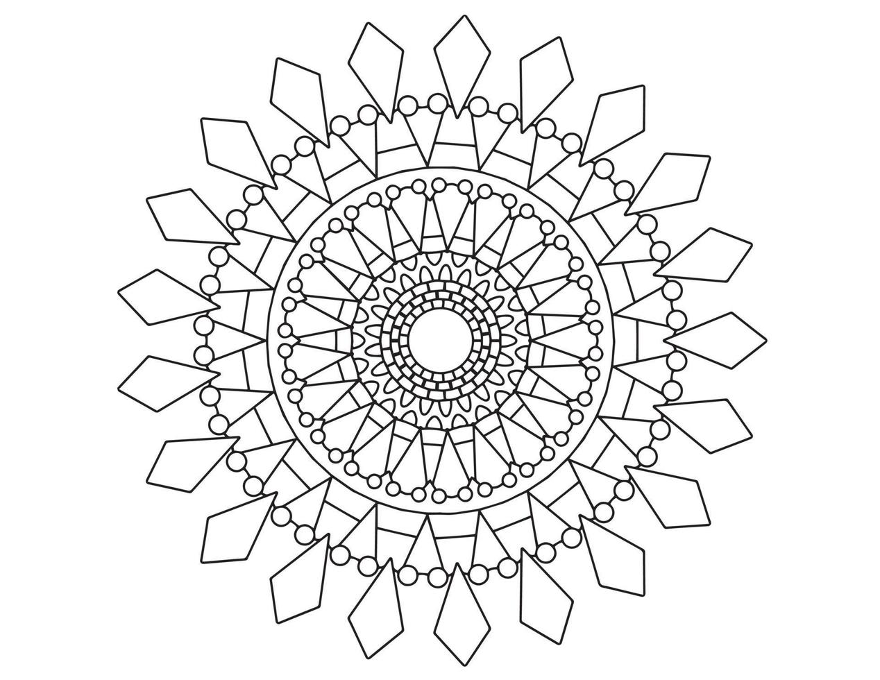Royal Mandala Design black and white, tattoo, ornaments, traditional, vintage vector