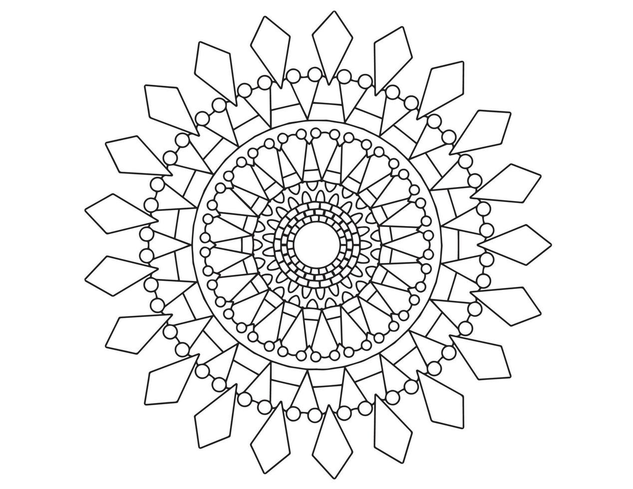 diseño de mandala real en blanco y negro, tatuajes, adornos, tradicional, vintage vector