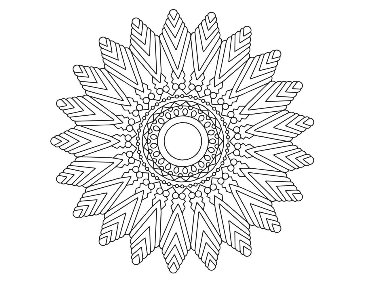 Royal Mandala Design black and white, tattoo, ornaments, traditional, vintage vector