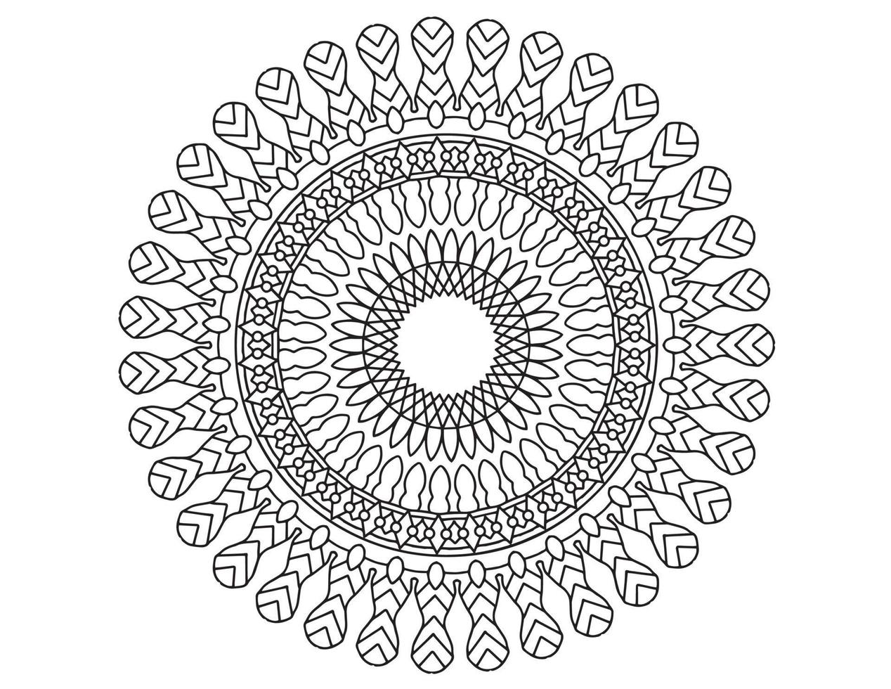 Royal Mandala Design black and white, tattoo, ornaments, traditional, vintage vector