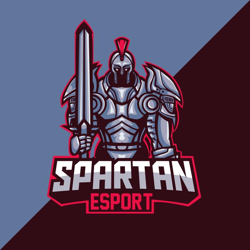 Spartan Mascot Logo Template. Perfect for gaming apparel, merchandise,pin, etc vector