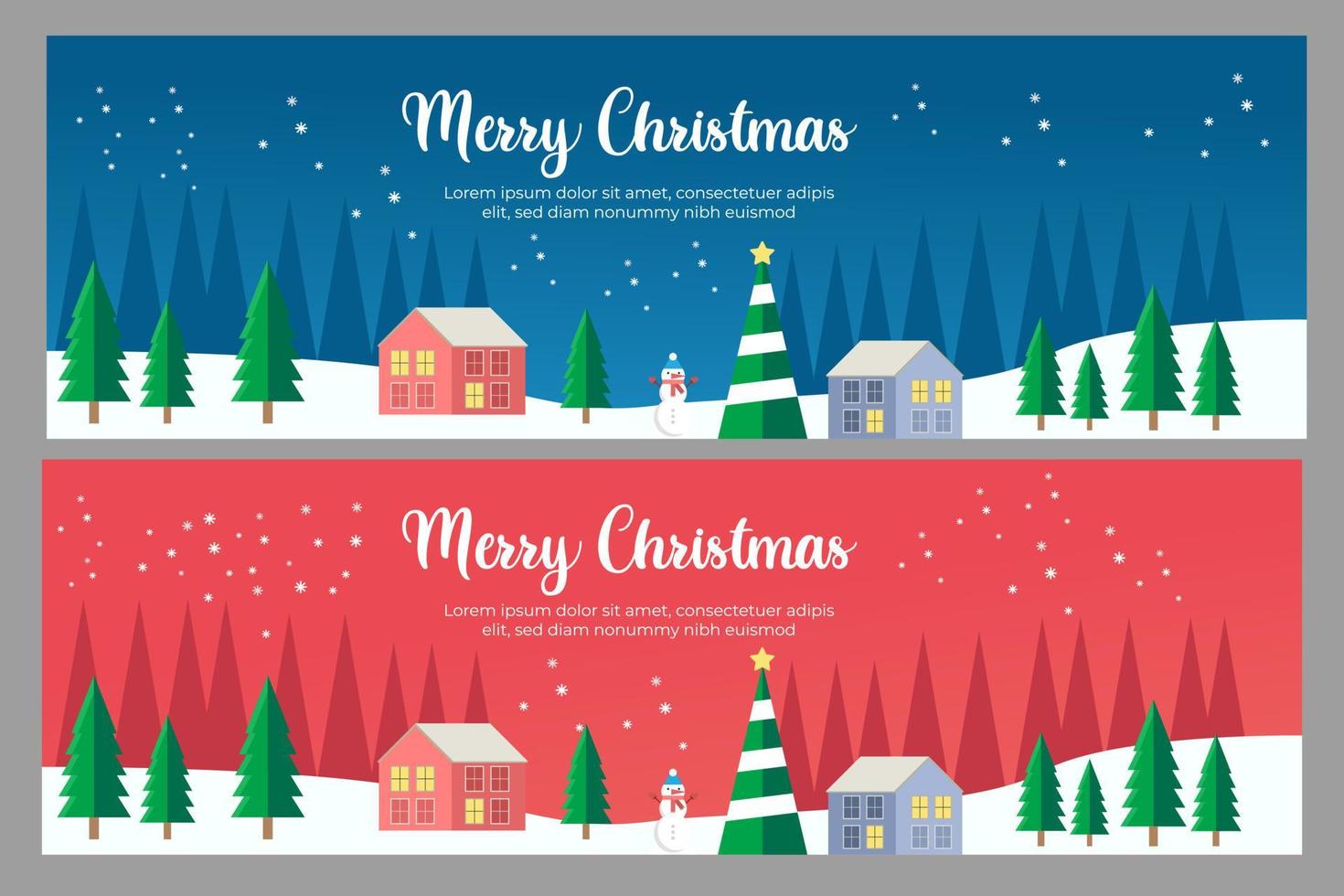 Merry Christmas banner vector illustration