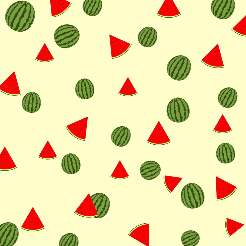 Seamless watermelon pattern. Watermelon background. Food element vector