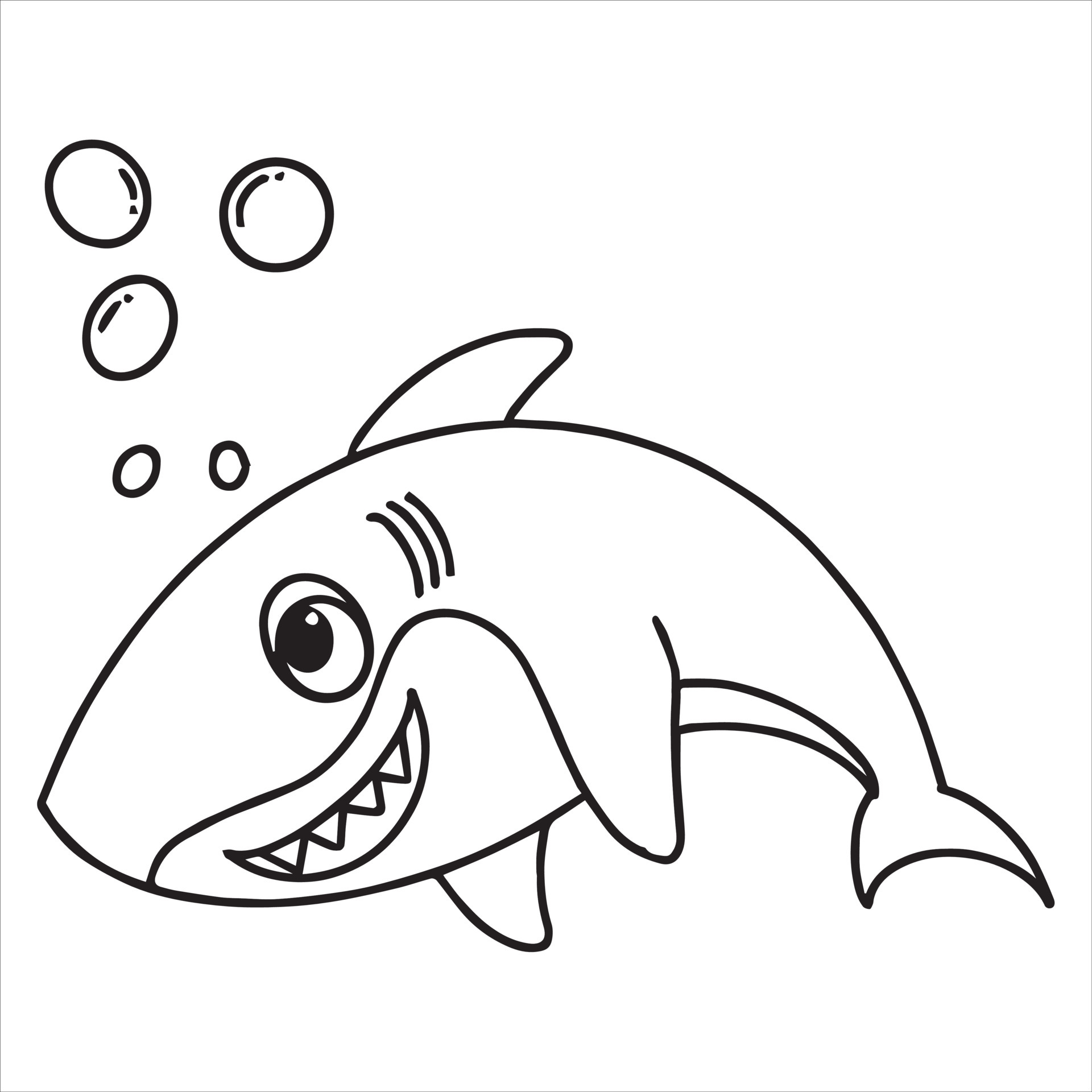 cute fish outline