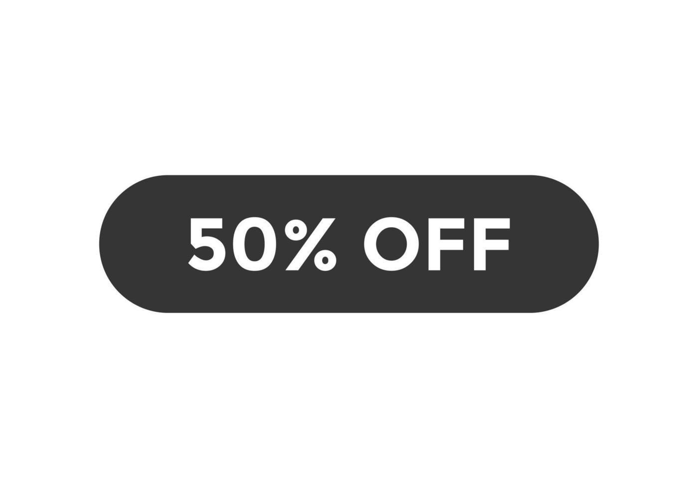 50 percent off text label icon sale discount 50 percent off icon vector