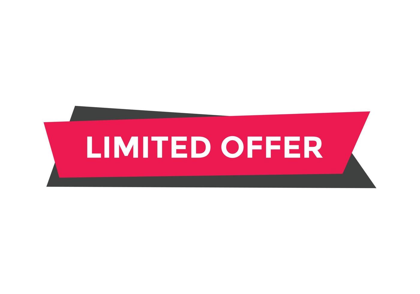 limited offer text text sign icon web button template rectangle shape vector