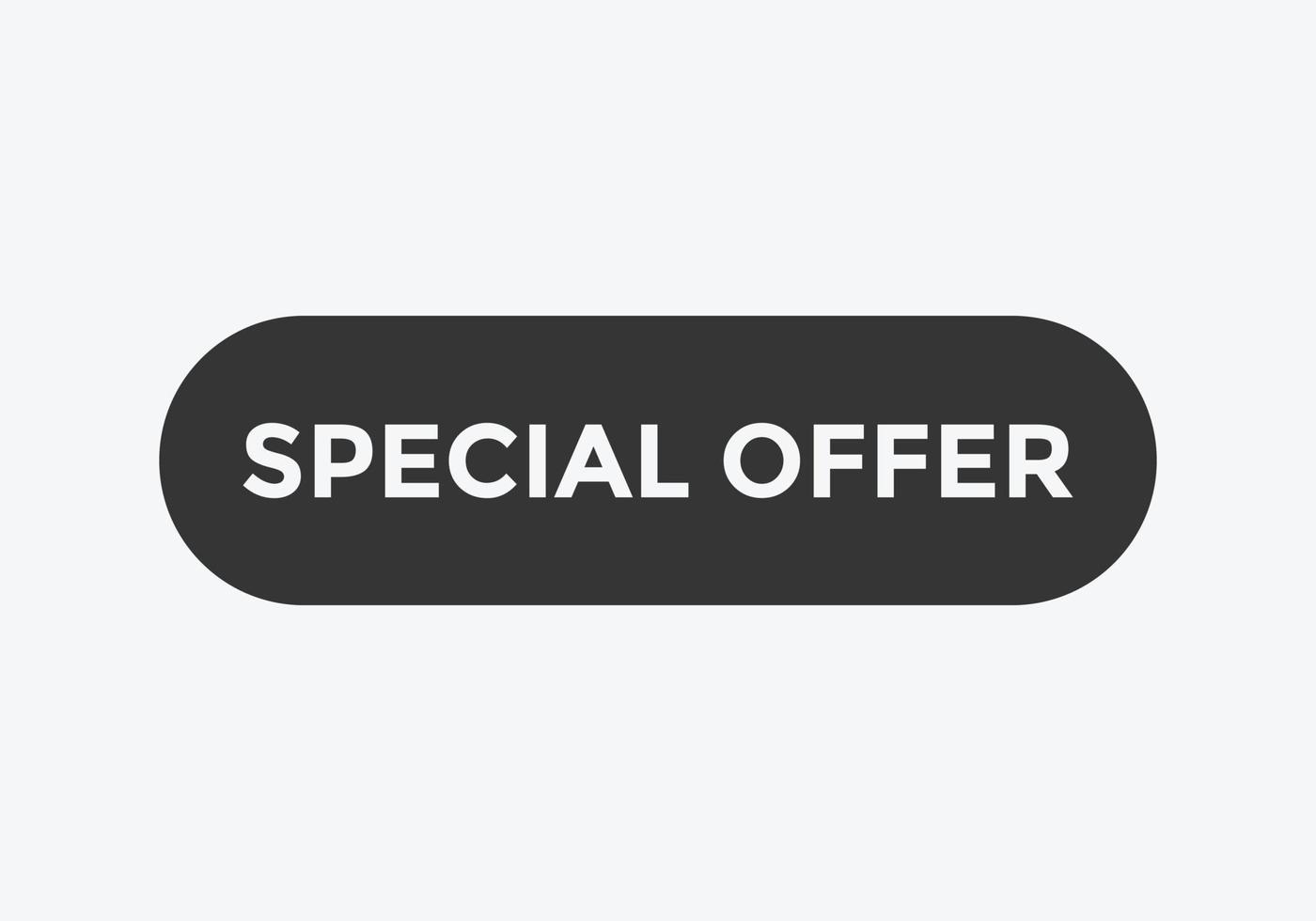 special offer text web button template. sign icon label special offer vector