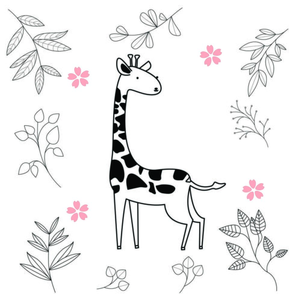 patrón infantil impecable con lindos animales en estilo blanco y negro. ilustración vectorial hermosos animales texturas creativas para niños escandinavos para tela, envoltura, textil, papel pintado, ropa. vector