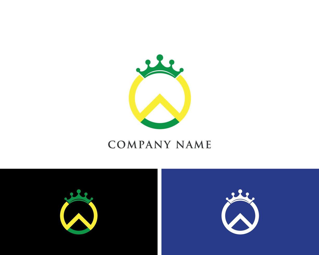 OW Crown Logo design Template vector