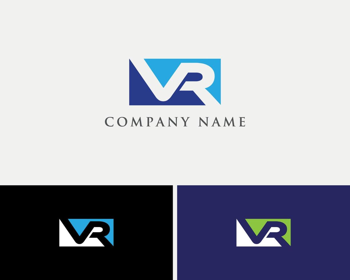 VR Letter Logo Design vector