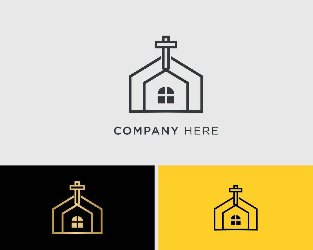 Church Home Logo Design Template vector