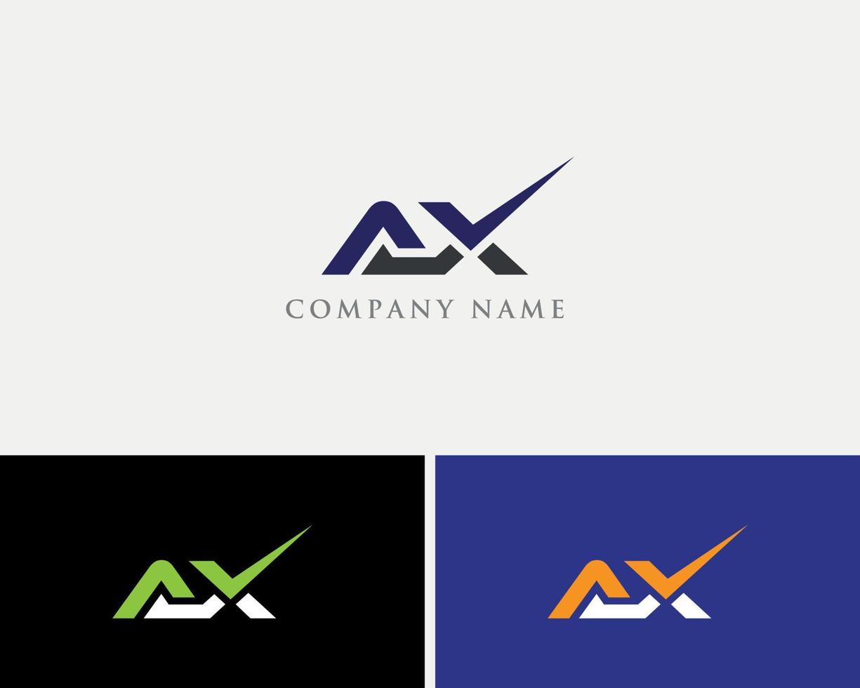 AX Letter Logo Design Template vector