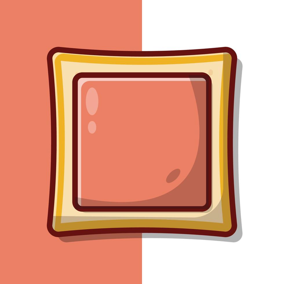 pan con ilustración de icono de vector de jamón en rodajas. vector de pan de jamón. estilo de caricatura plano adecuado para la página de inicio web, pancarta, volante, pegatina, papel tapiz, fondo