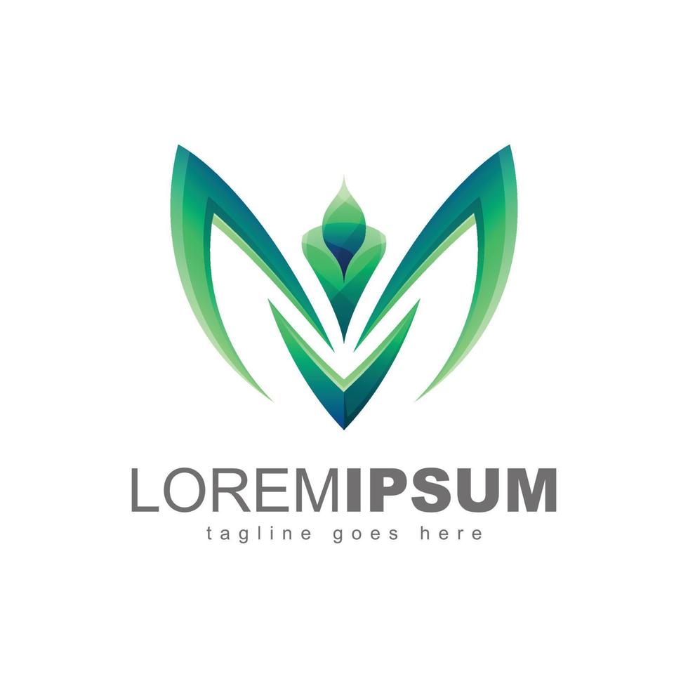 Green Mantis Logo Design Vector