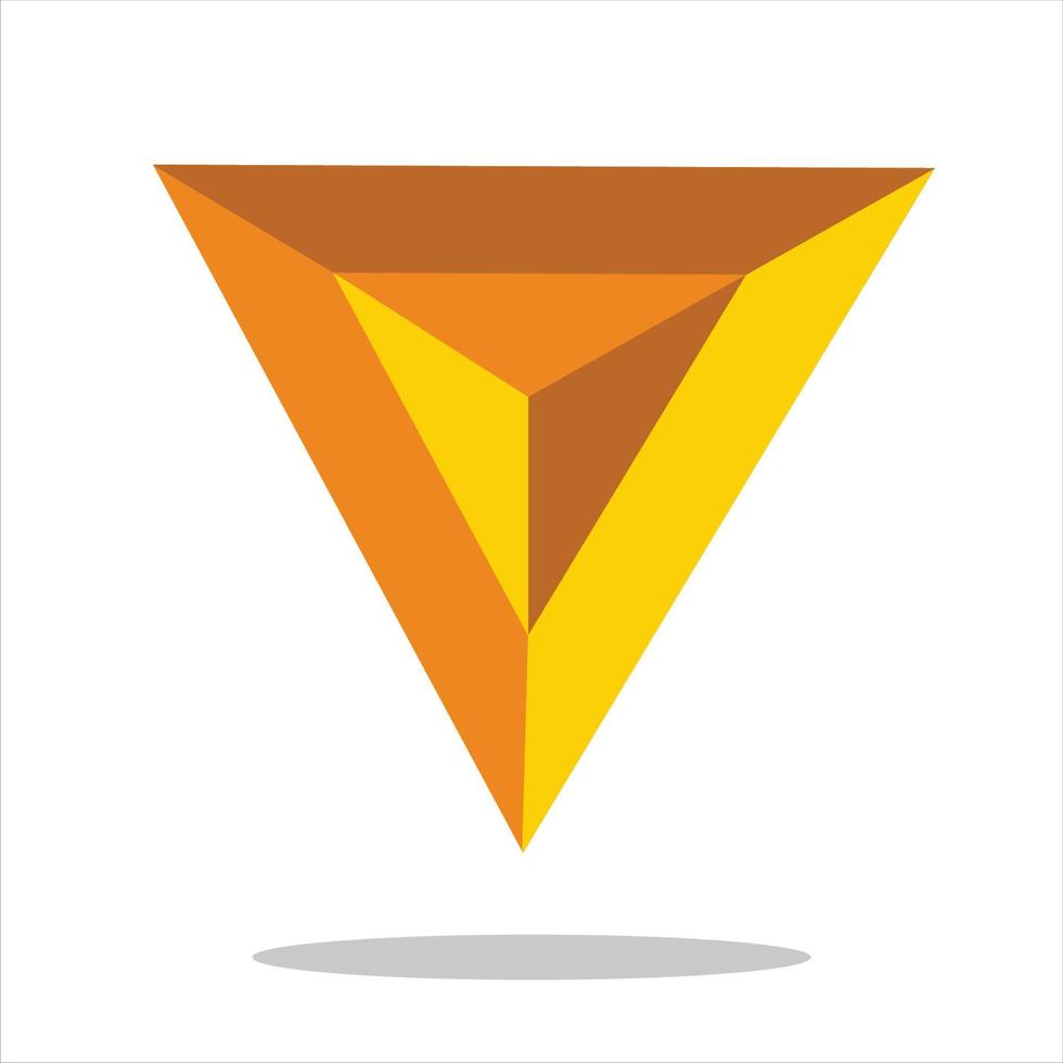 símbolo de triángulo 3d vector