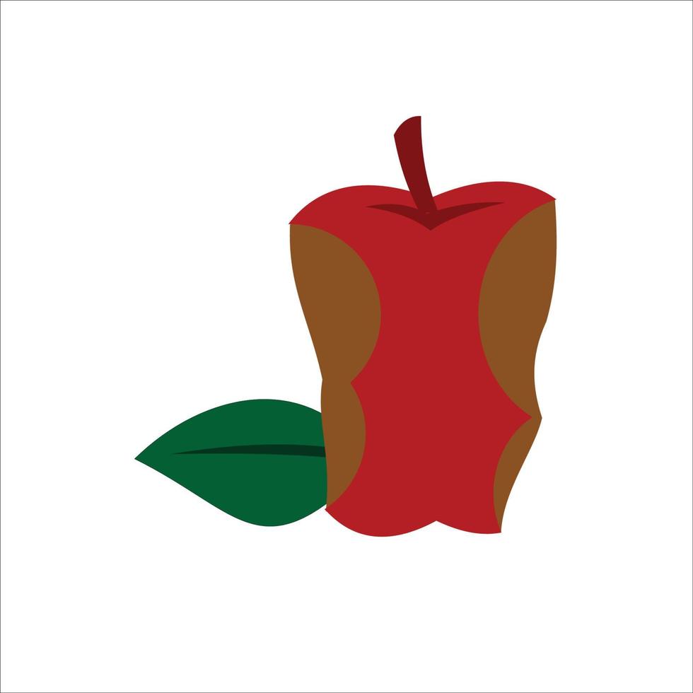 diseño de vector de fruta de manzana mordida