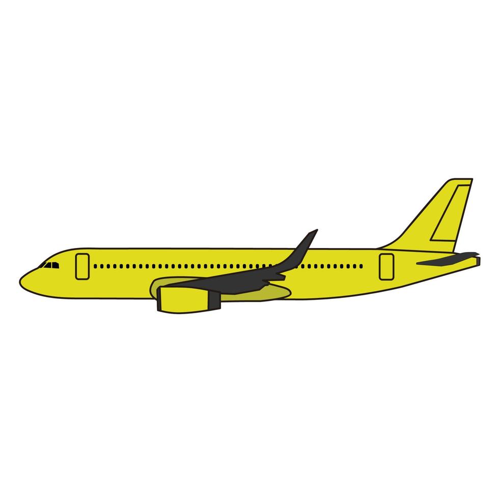 airplane side view vector
