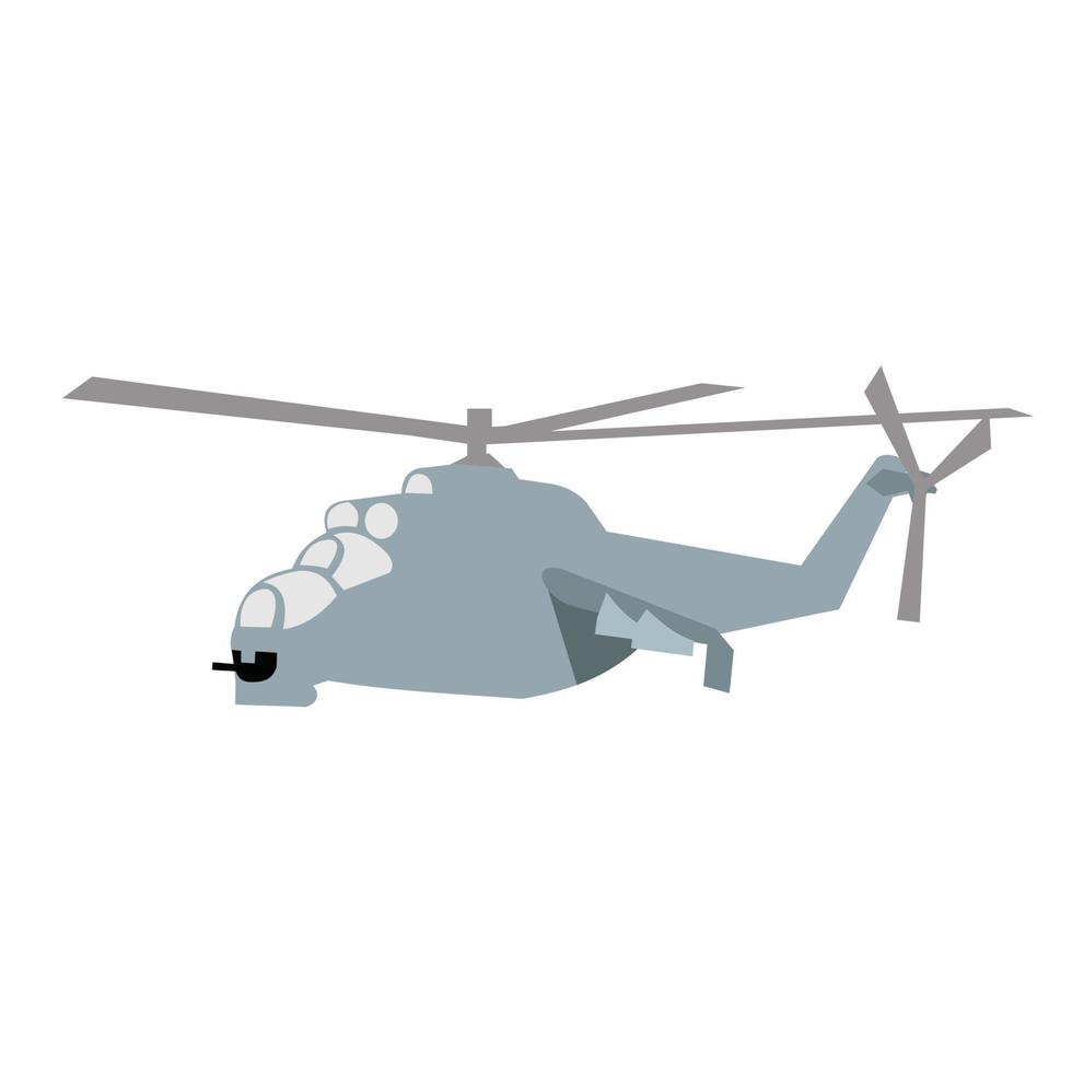 modern russian attack helicopter vector design