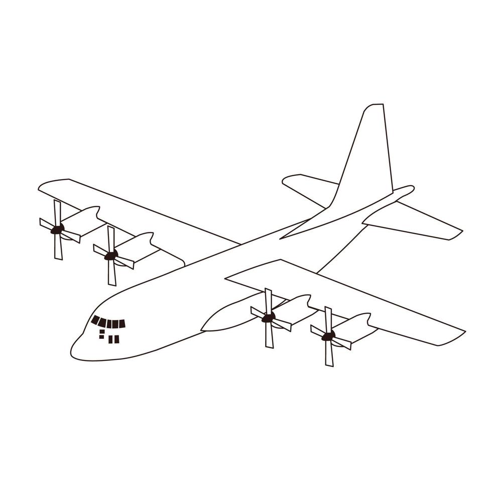 military airplane cargo vector design