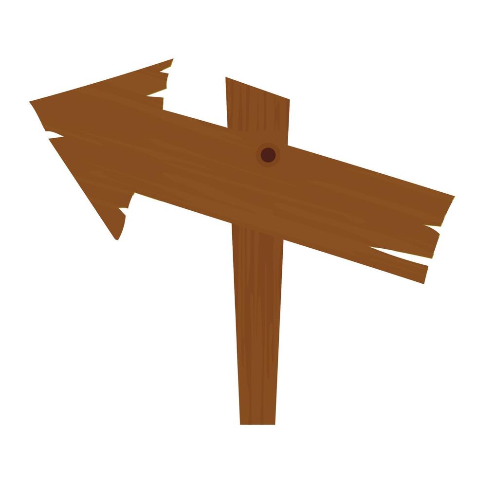 wooden arrow direction board vector design