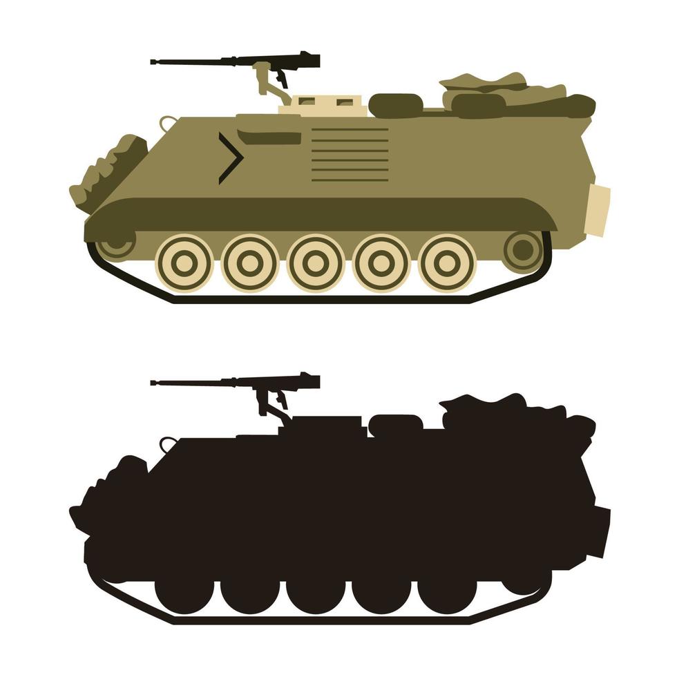 military armored vehicle side view vector design