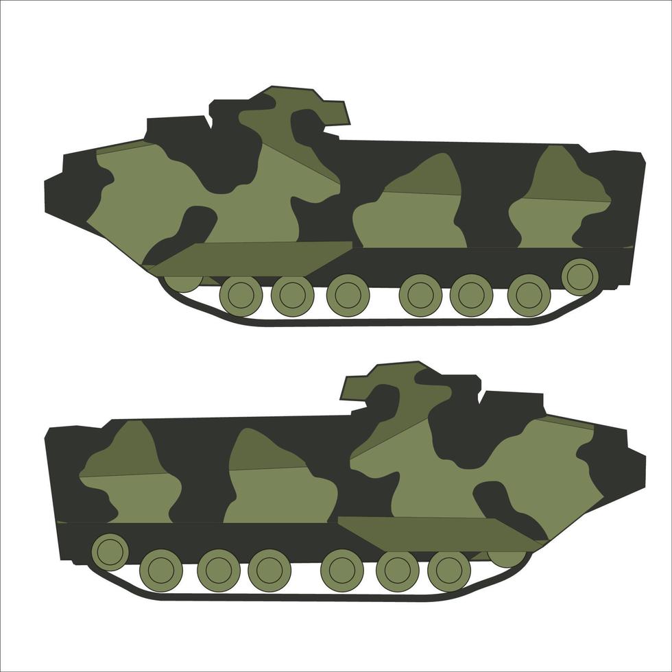 military armored vehicle side view vector design