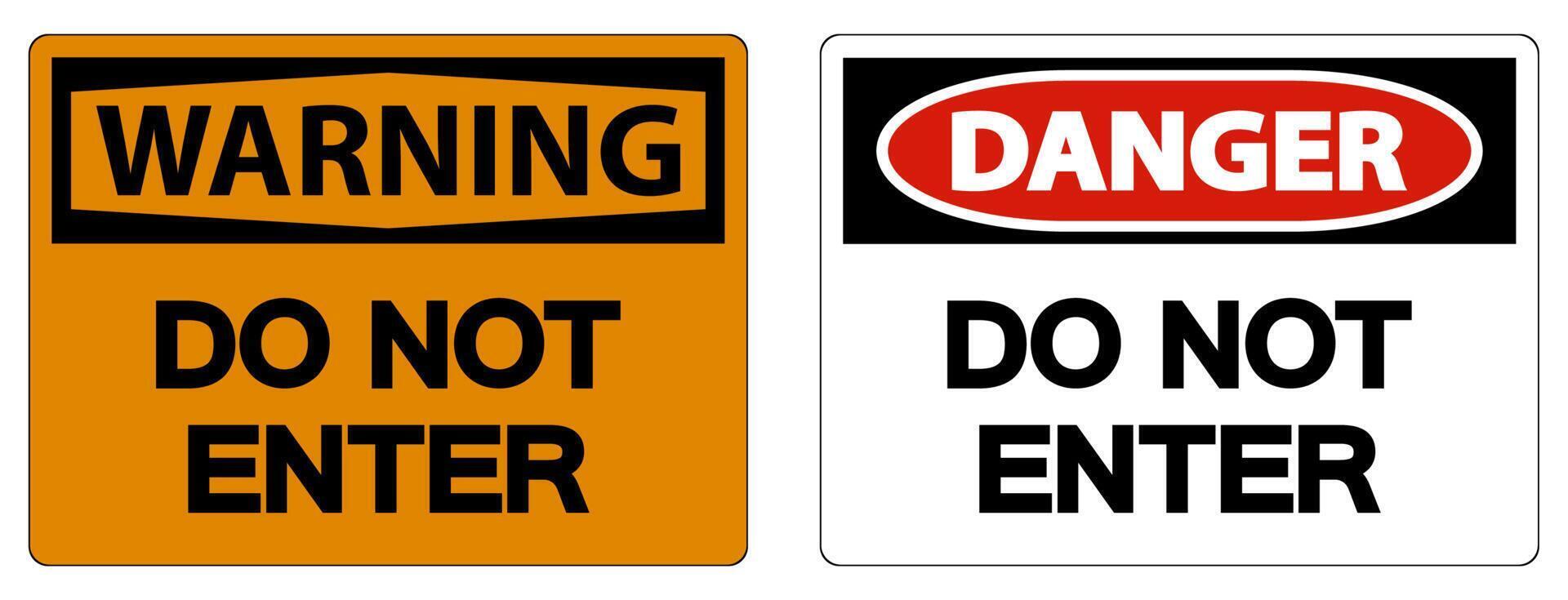 Do Not Enter Symbol On White Background vector
